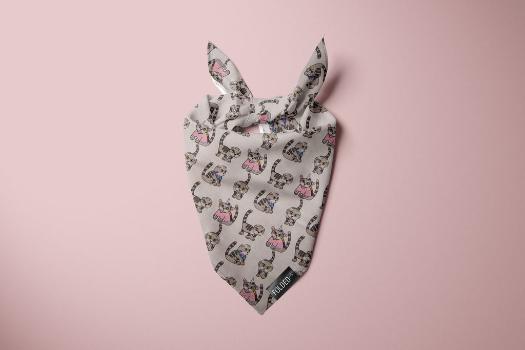 cat bandana with kittens